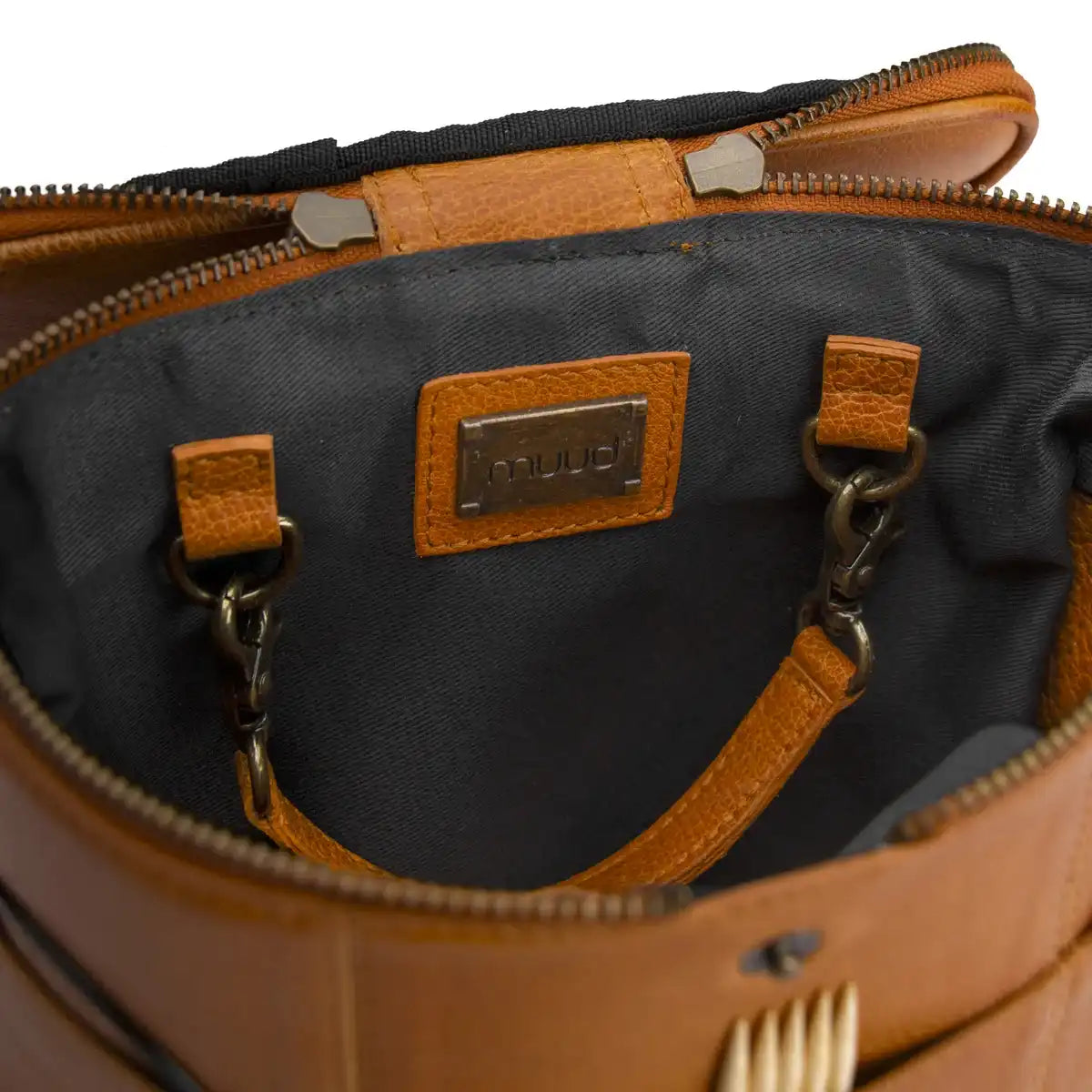 muud Grace – Crescent Leather Knitting Project Bag - The Woolery