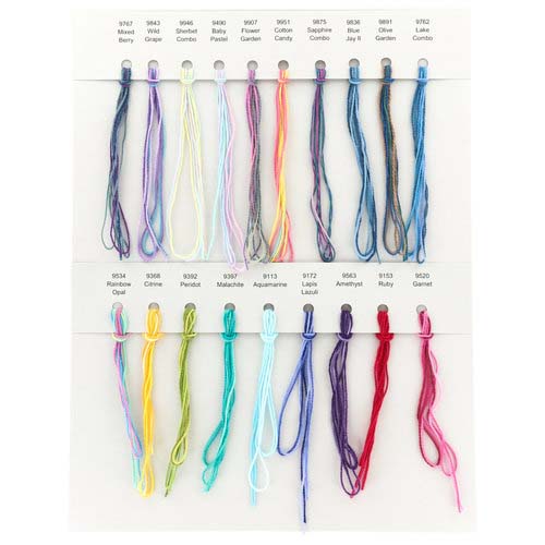 Valley Yarns 8/2 Variegated Cotton Yarn Color Card