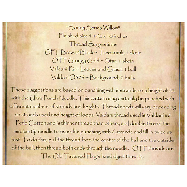 Floss Color Key - Skinny Willow