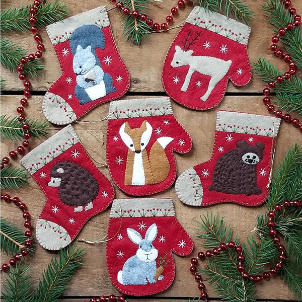 Wool Felt Christmas Ornaments Kit Christmas Critters – The Woolery
