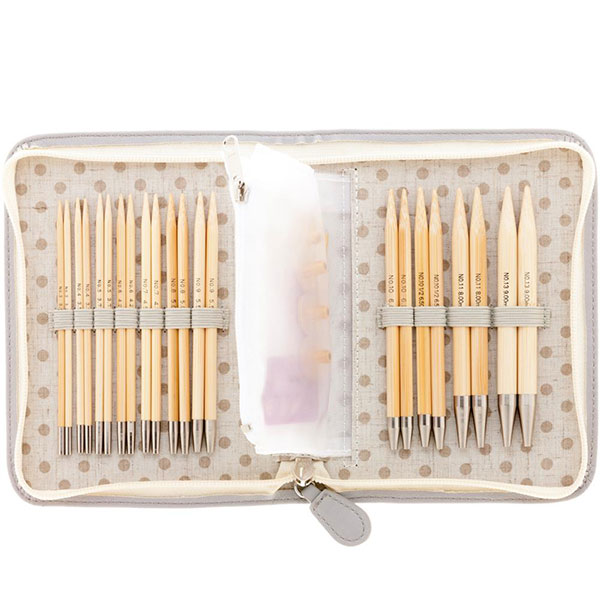 CarryC Interchangeable Bamboo Knitting Needle Long Set