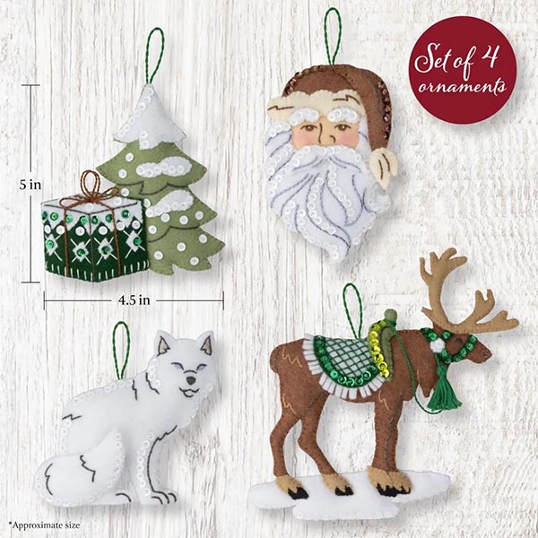 Felt Applique Ornament Kit - Nordic Noel | Ornament Kit for Sale