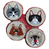 Felt Coaster Kit - Cats - 6330002220002