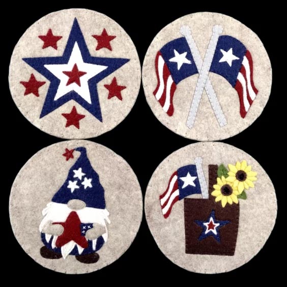 Felt Coaster Kit - Patriotic - 6330006220008