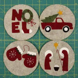 Felt Coaster Kit - Christmas - Size