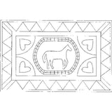 Shaker Horse and Hearts - Pattern Sketch