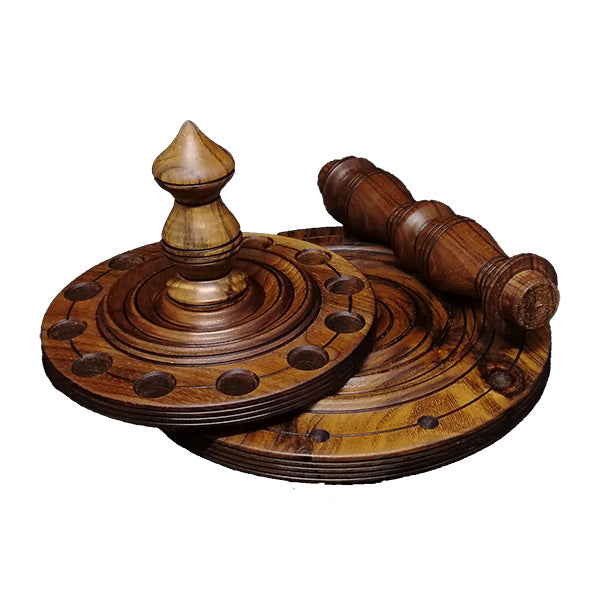 Kravelli 12 Spindle Stand - Walnut | The Woolery