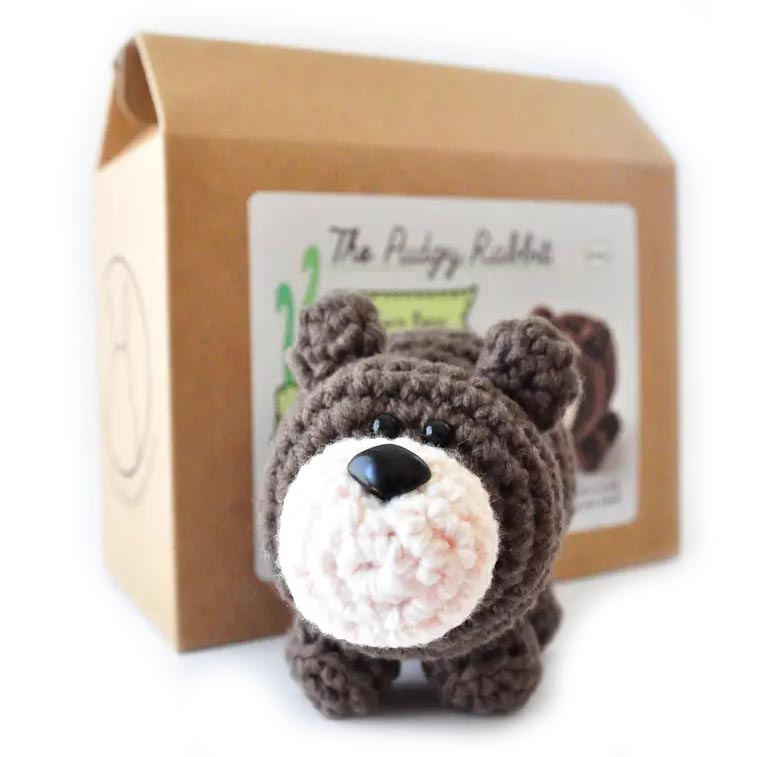 The Pudgy Rabbit Crochet Kit - Mini Bear - b