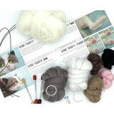 World of Wool Artisan Felting Kit - Kitty the Kitten - Contents