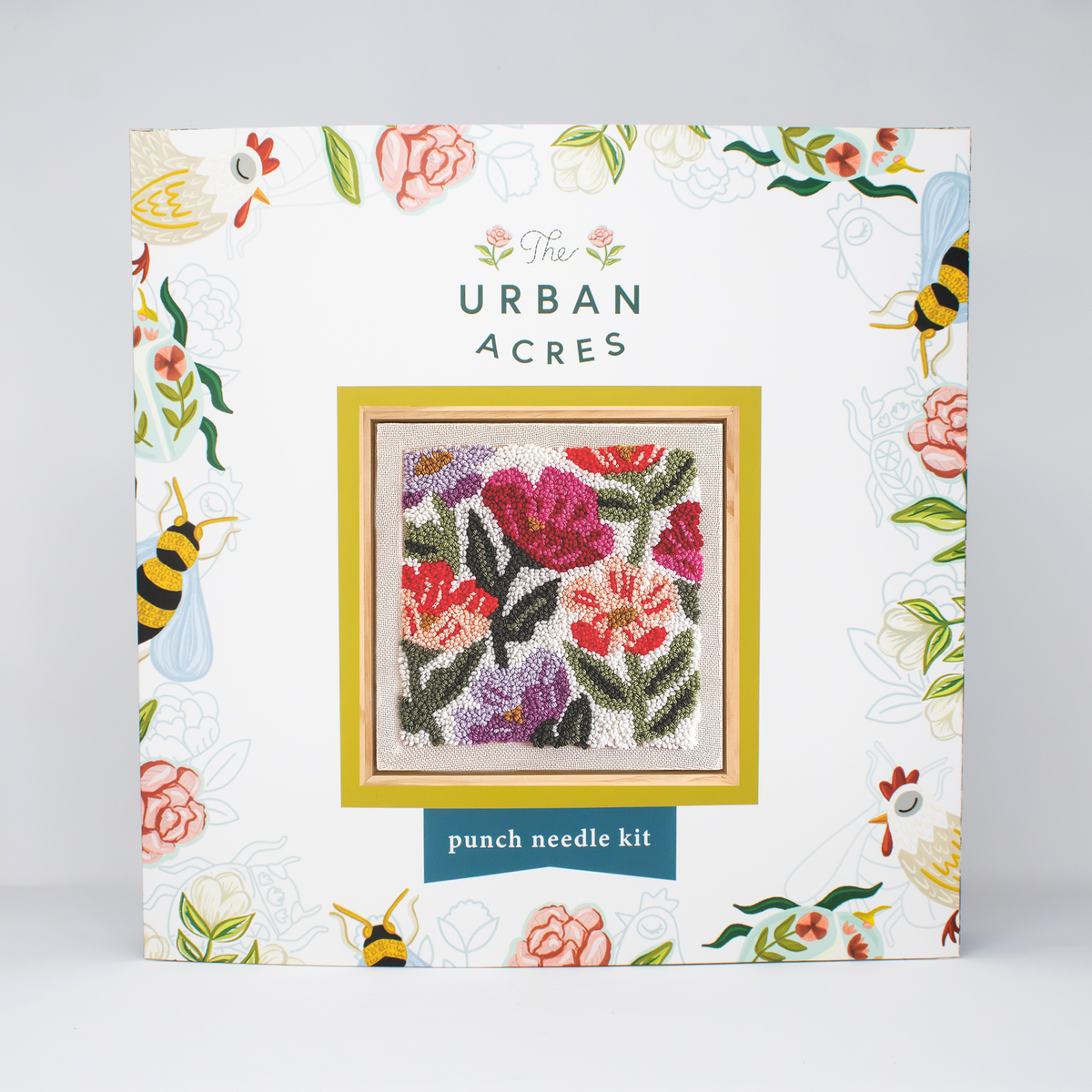Wildflower Square Punch Needle Kit - The Woolery