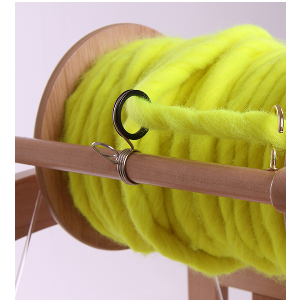 Ashford Country Spinner 2 Sliding Flyer Hooks - In Use