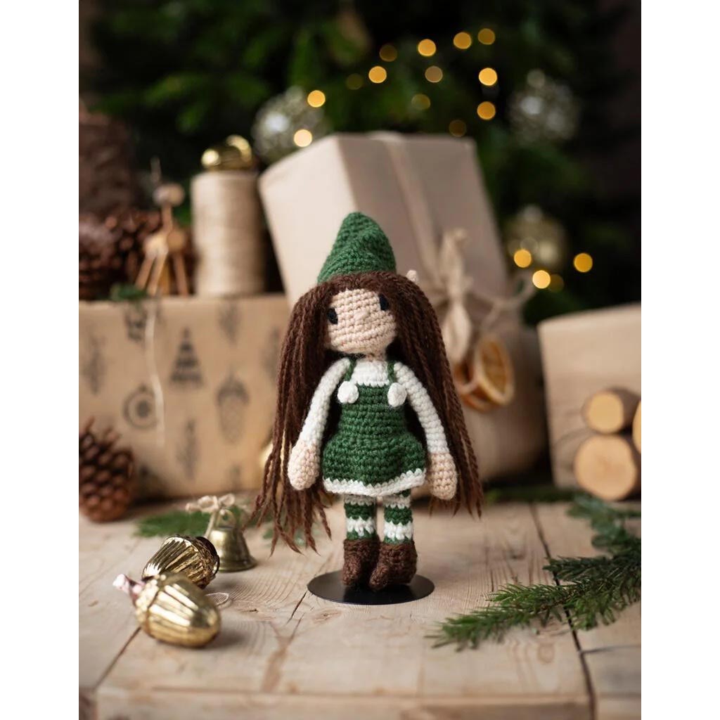 TOFT Crochet Kit - Elfie Doll Green - Project Image