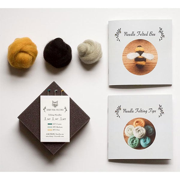 Felted Bee Kit Contents