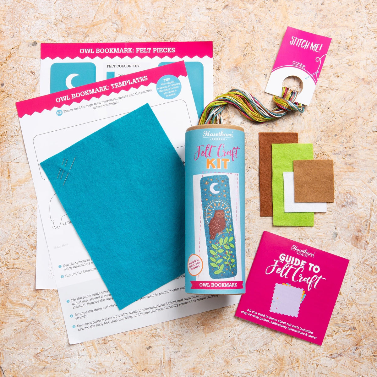 Owl Bookmark Felt Craft Kit - The Woolery