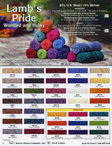 Brown Sheep Lamb's Pride Worsted Wool Yarn - Color Card