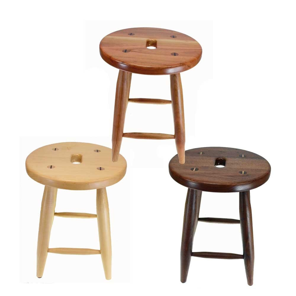 Red Dog Wooden Spinning Stool | The Woolery