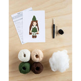 TOFT Crochet Kit - Elfie Doll Green - Package Contents
