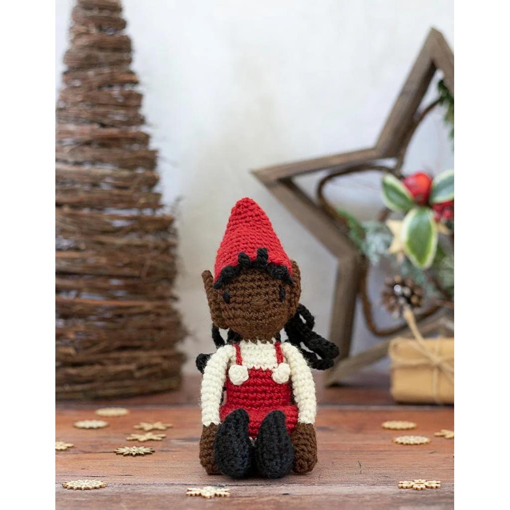 TOFT Crochet Kit - Elfie Doll Ruby - Project Image