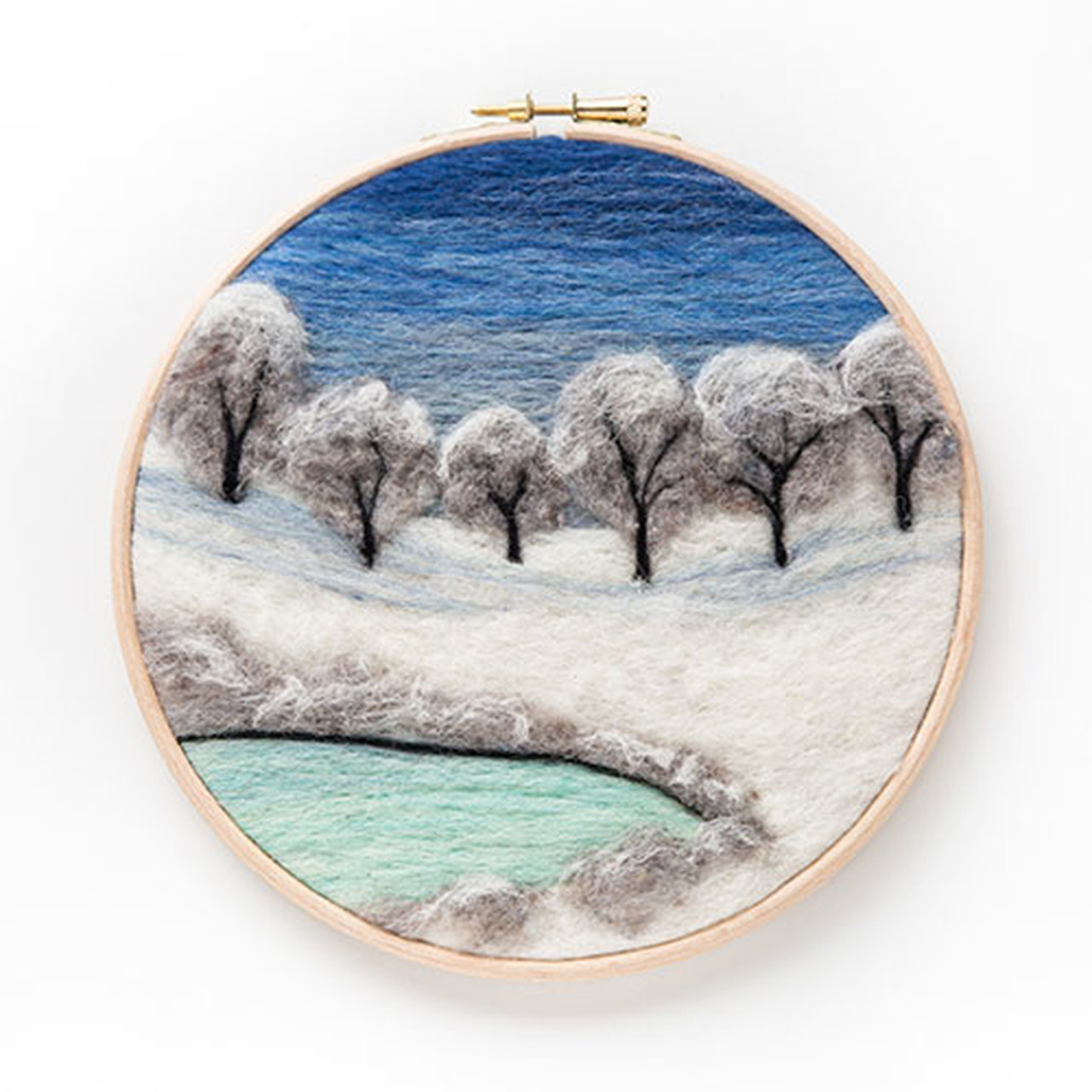 Painting With Wool Needle Felting Kit - Winter Snow