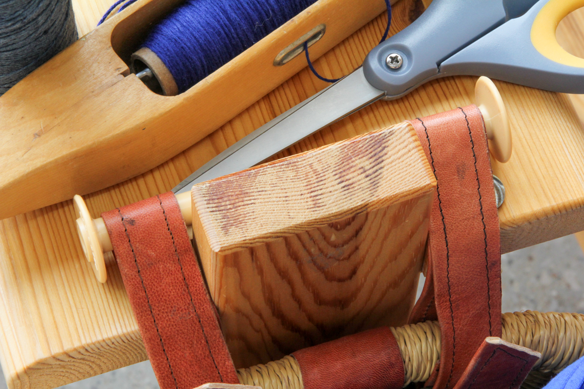 DIY Leather Strap Rolling Benches