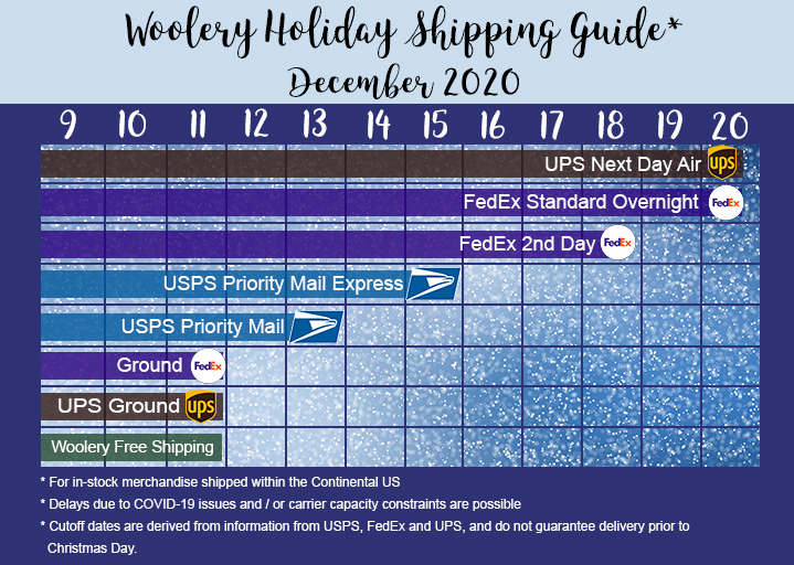 Holiday Shipping Calendar and Tips The Woolery